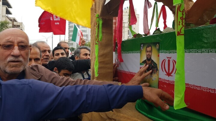 پیکر دومین شهید حوادث اخیر استان بوشهر، تشییع شد + عکس