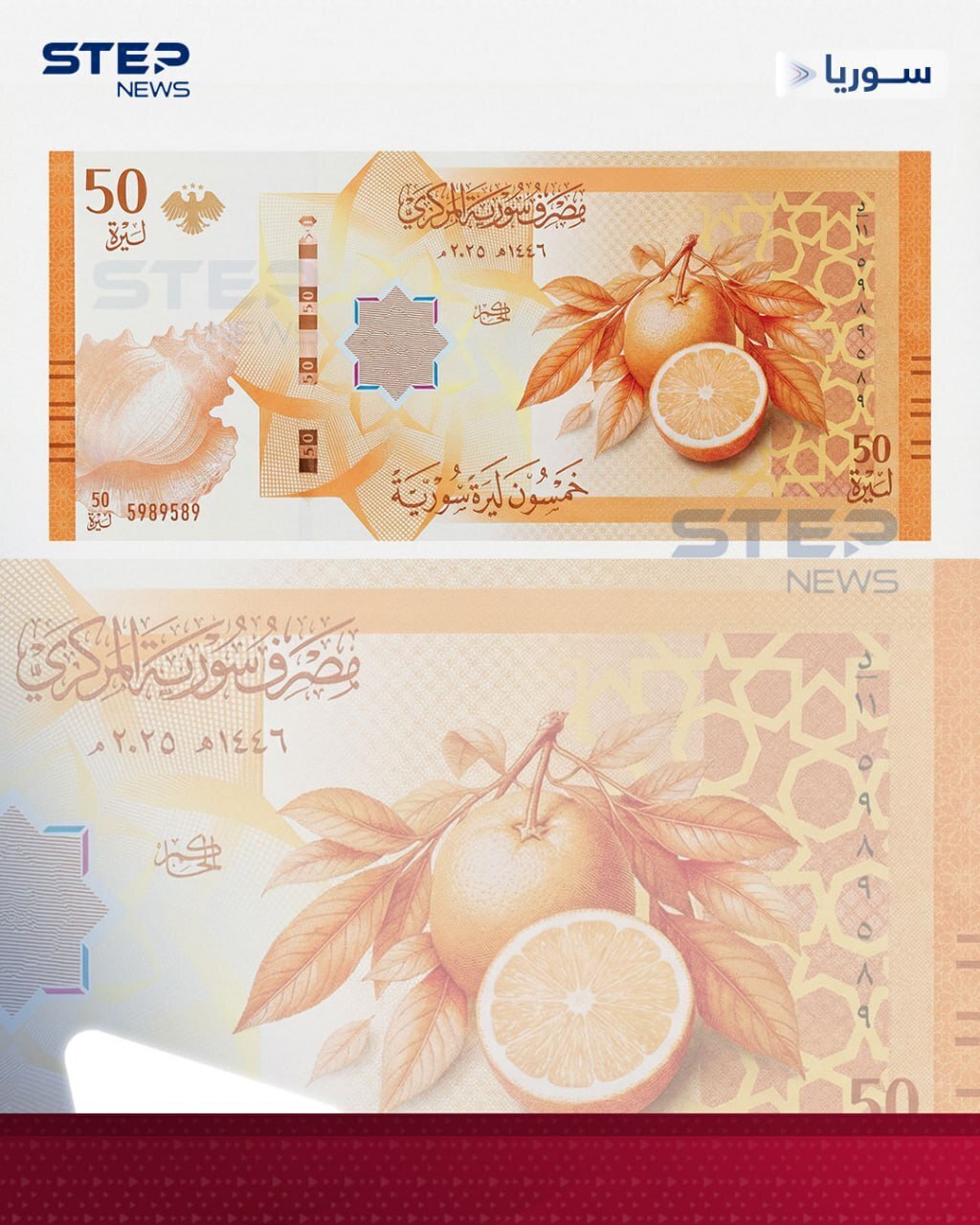 اسکناس جدید سوریه بدون تصویر پدر و پسر / گل و توت و زیتون و گندم و پرتقال به جای بشار اسد + تصاویر اسکناس جدید سوریه بدون تصویر پدر و پسر / گل و توت و زیتون و گندم و پرتقال به جای بشار اسد + تصاویر