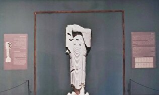 عکس / نحوه محافظت از مجسمه داریوش در موزه ملی ایران