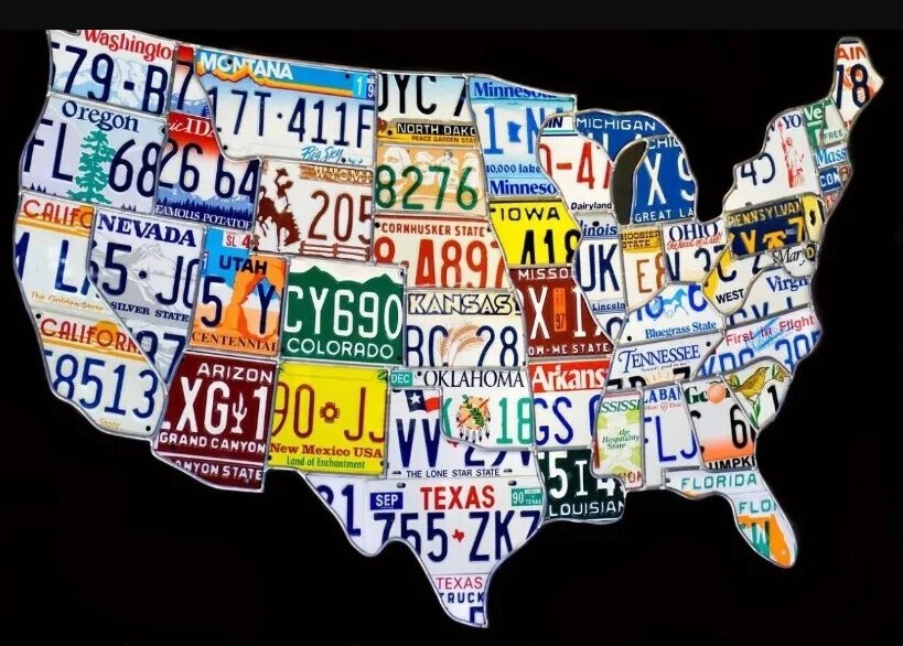 پلاک خودرو‌ها در آمریکا چه شکلی است؟ + تصویر