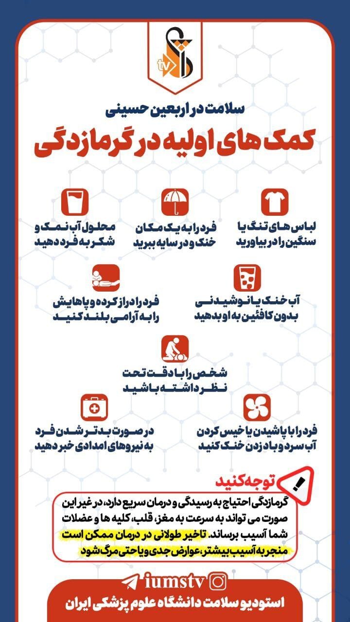 اینفوگرافی اختصاصی «فکرشهر»/ کمک های اولیه در گرمازدگی