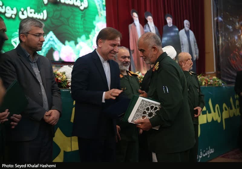 سردار حمید خرمدل فرمانده سپاه استان بوشهر شد/ تجلیل از سردار رزمجو + تصاویر و فیلم