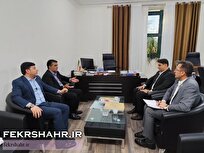 نشست مشترک شهردار و عضو شورای شهر خارگ با معاون عمرانی فرماندار بوشهر + عکس