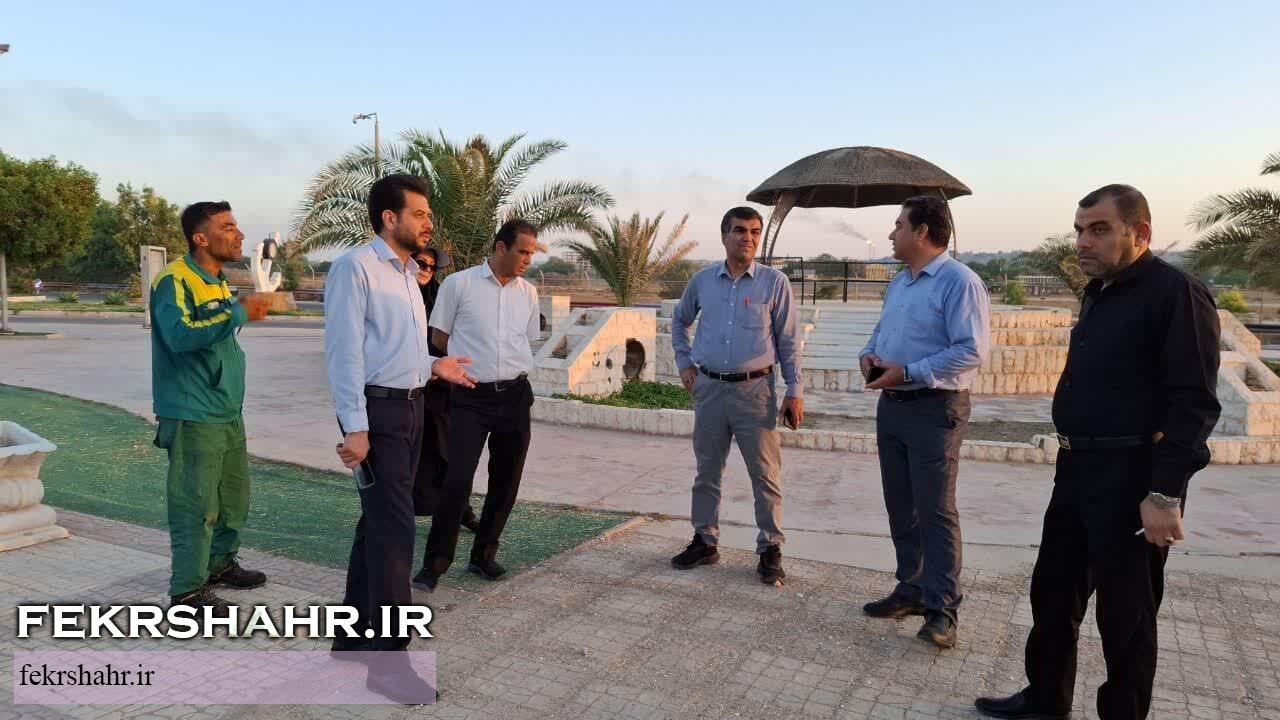 تصمیمات میدانی شهردار خارگ با هدف بهسازی و رونق پارک‌های شهری