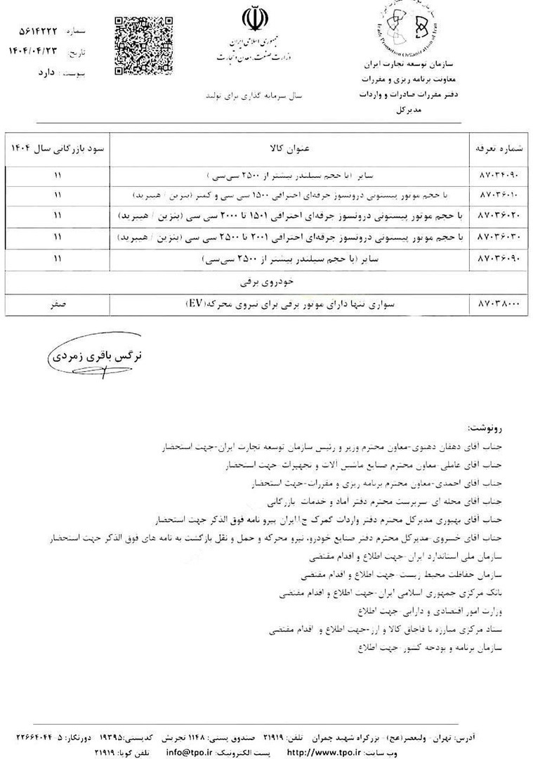 تعرفه واردات خودرو کاهش یافت + جزییات و جدول