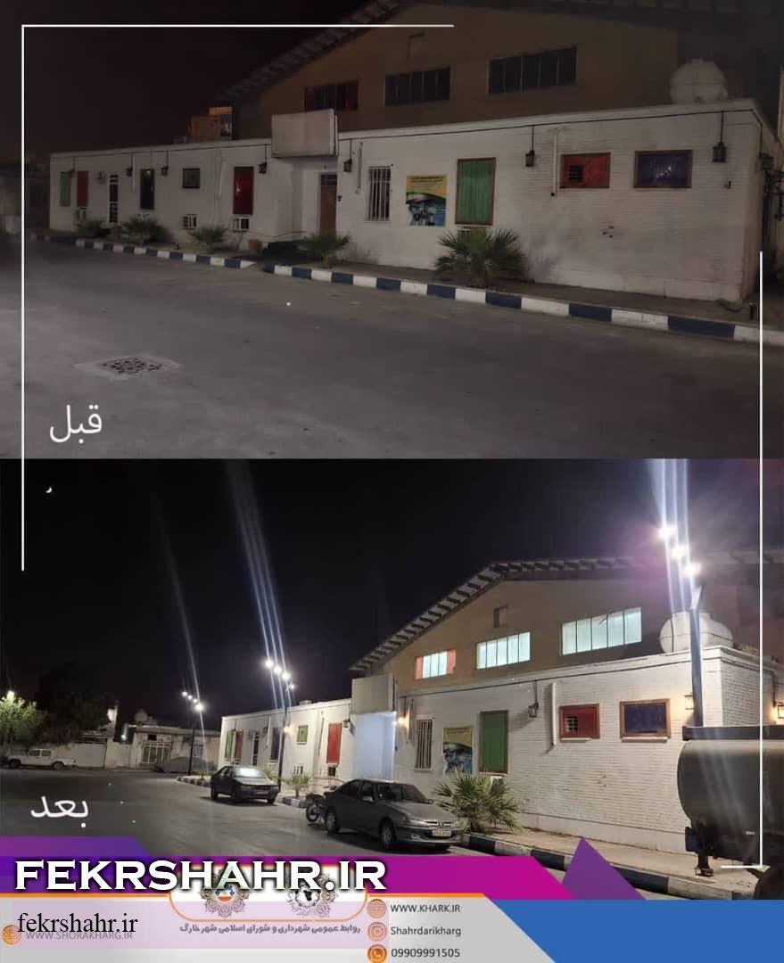 افتتاح پروژه تکمیل روشنایی میدان معلم