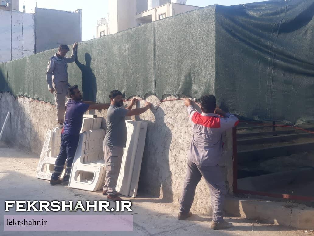 آماده‌سازی و تجهیز نهالستان شهرداری خارگ جهت کاشت گل‌های فصلی