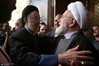 عکس/ سید محمد خاتمی و مهدی کروبی در یک مراسم بزرگداشت