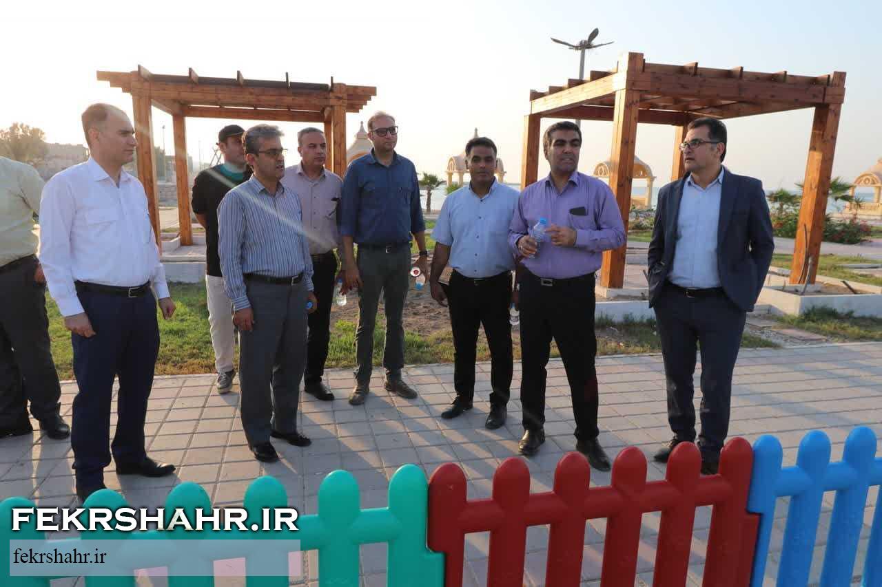 بازدید میدانی و بررسی روند پروژه‌های در دست اجرای شهرداری خارگ + تصاویر