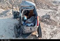 تصادف زنجیره ای در دشتی/ یک کشته و ۶ مصدوم در برخورد تریلی با ۵ خودرو سواری + تصاویر