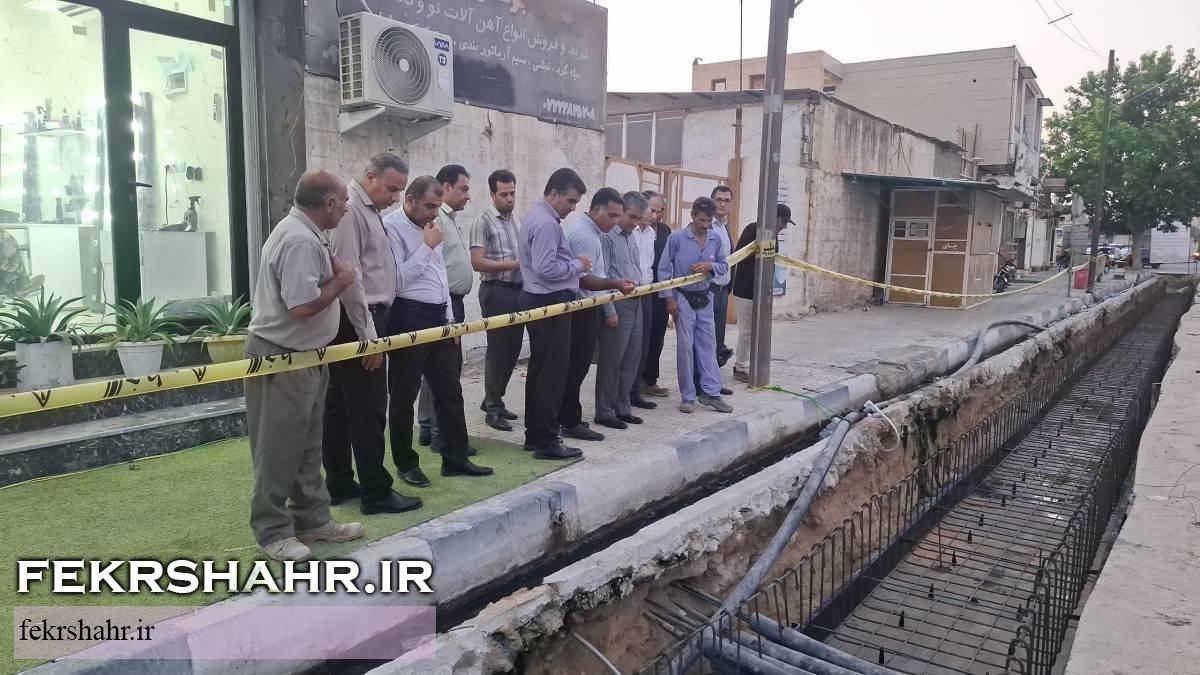 پیشرفت ۴۰ درصدی پروژه کانال دفع آب‌های سطحی حوزه میدان امام خمینی (ره) در خارگ اجتماعی