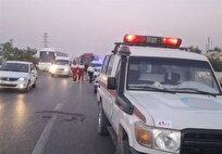 تصادف در بزرگراه دشتی ۴ مصدوم برجا گذاشت