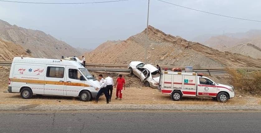۷ تصادف در دشتستان با ۱۱ مصدوم در روز گذشته + تصاویر