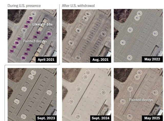 واشنگتنپست: طالبان تصاویر هواپیماهای نظامی را در پایگاه هوایی بگرام نقاشی کرده + عکس واشنگتنپست: طالبان تصاویر هواپیماهای نظامی را در پایگاه هوایی بگرام نقاشی کرده + عکس