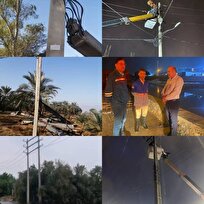 میزان خسارت باران اخیر استان به شبکه برق