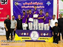 کاراته خارگ دوباره درخشید؛ افتخاری تازه در مسابقات قهرمانی استان